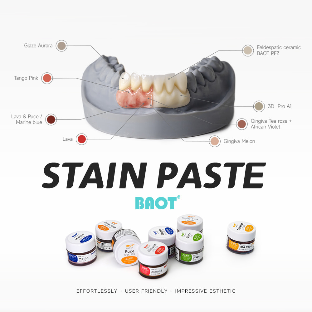 Dental Stain Glaze Structure Kit for Lab